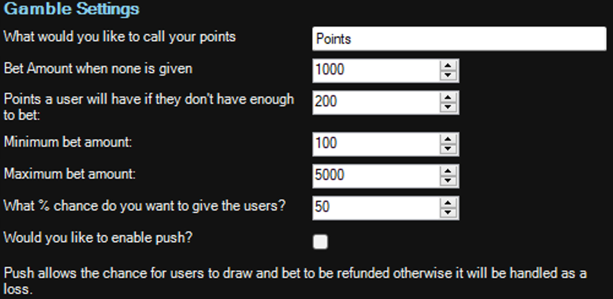 Currency Game Gamble Example 2